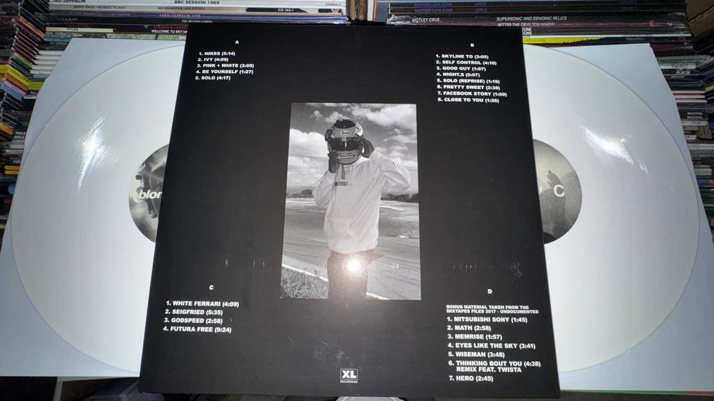 Frank Ocean Blonde, 2LP Colored vinyl with gatefold jacket, plus bonus tracks.  New and sealed vinyl