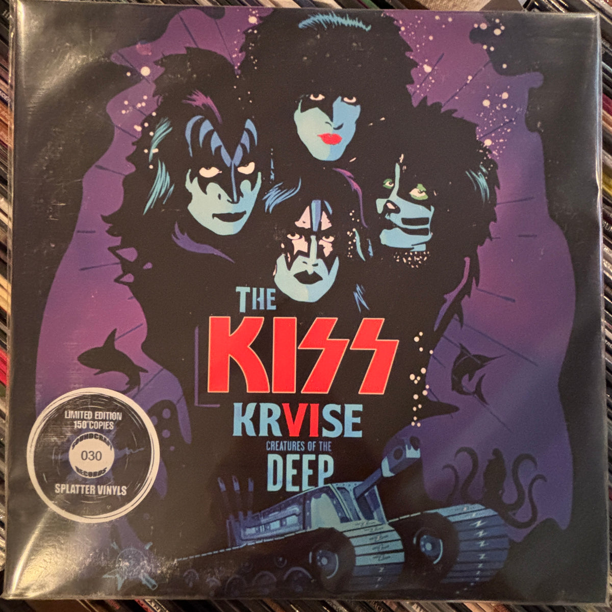 KISS, KRUISE VI, CREATURES OF THE DEEP, NUMBERED LIMITED EDITION VINYL 2LP COLORED VINYL WITH GATEFOLD JKT
