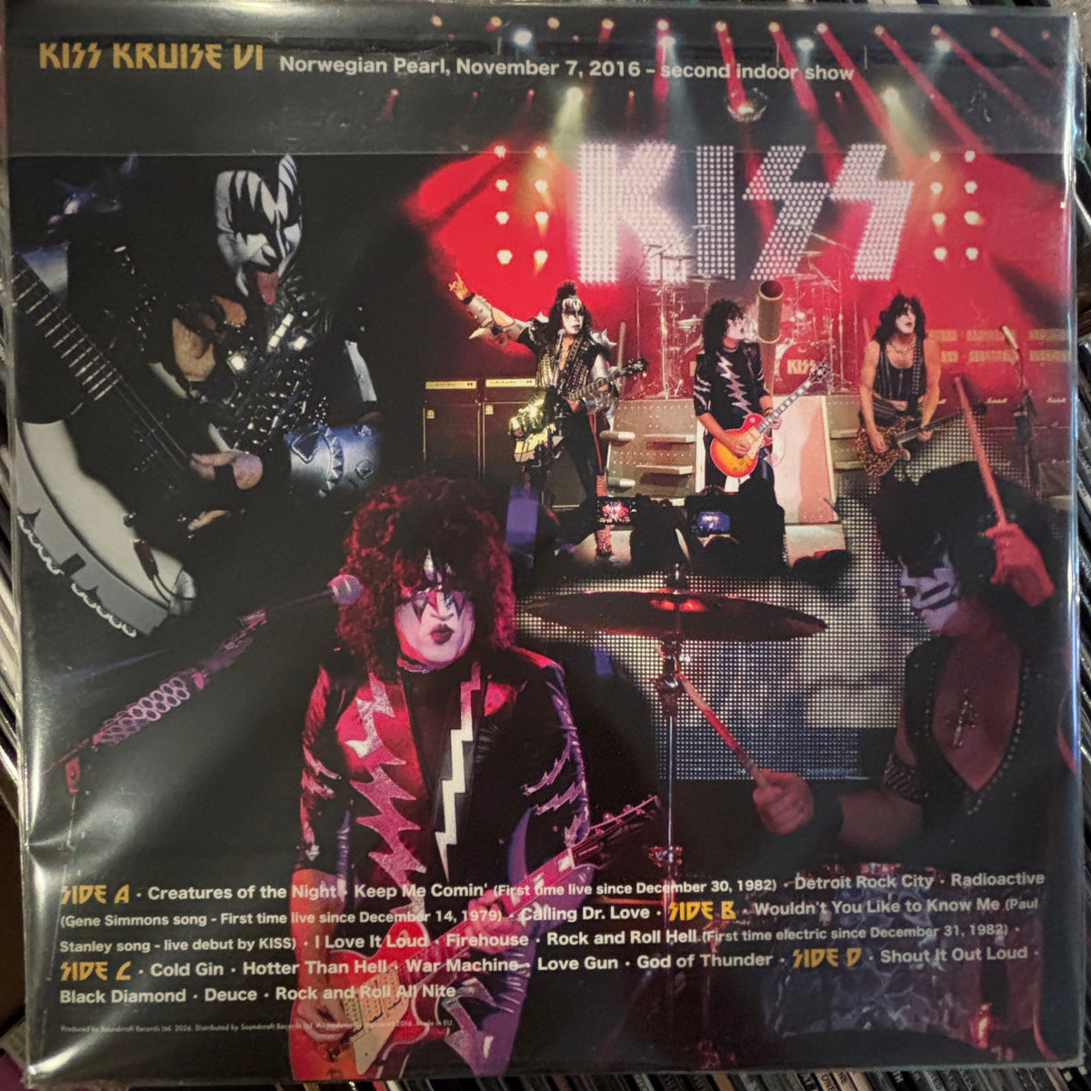 KISS, KRUISE VI, CREATURES OF THE DEEP, NUMBERED LIMITED EDITION VINYL 2LP COLORED VINYL WITH GATEFOLD JKT