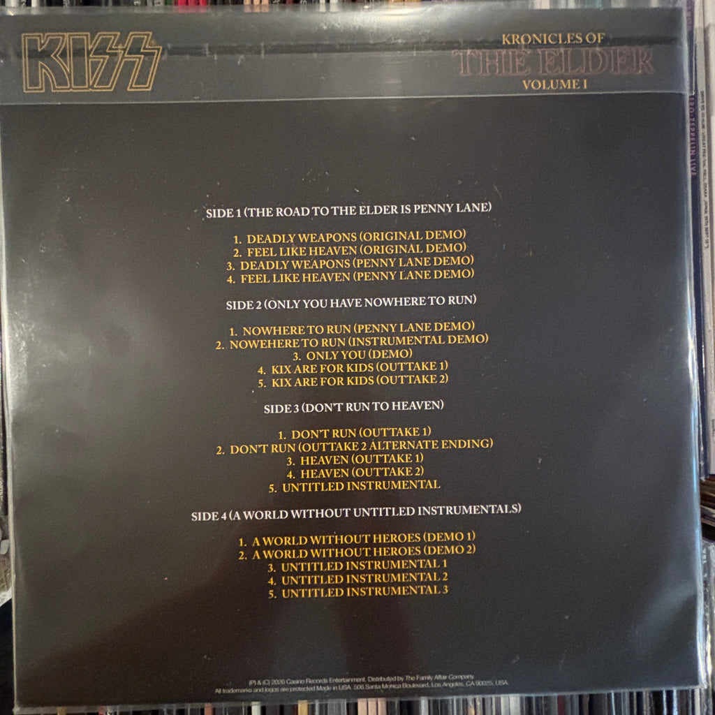 KISS, KRONICLES OF THE ELDER VOL. 1, NUMBERED LIMITED EDITION VINYL 2LP PICTURE DISC SET WITH GATEFOLD JKT