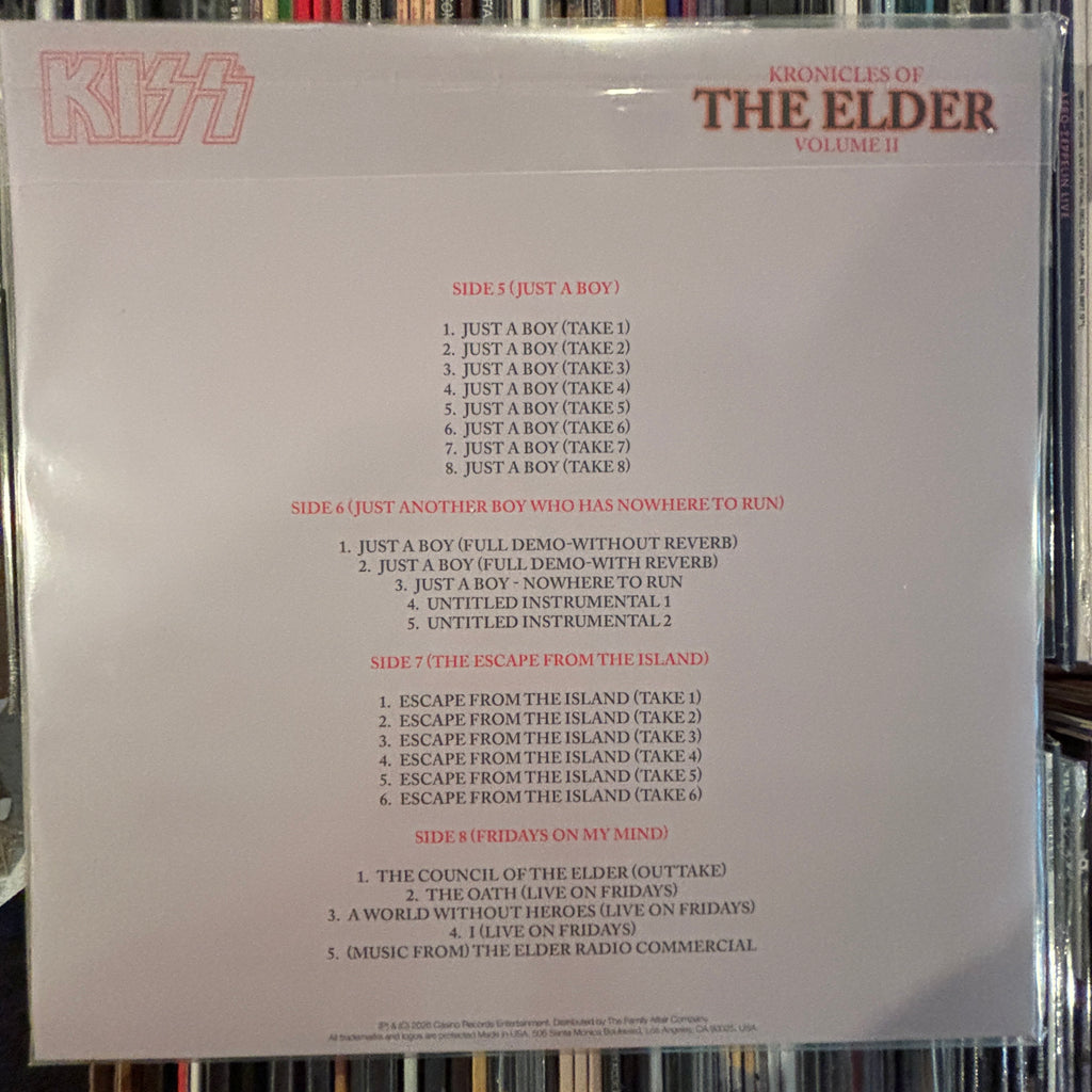 KISS, KRONICLES OF THE ELDER VOL. 2, NUMBERED LIMITED EDITION VINYL 2LP PICTURE DISC SET WITH GATEFOLD JKT