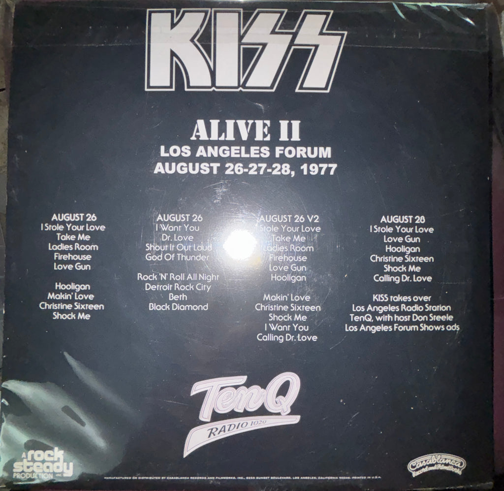 KISS I WAS THERE, L.A. FORUM CALIFORNIA, AUGUST 26, 27, & 28TH, 1977. 4LP GATEFOLD PLUS EXTRAS