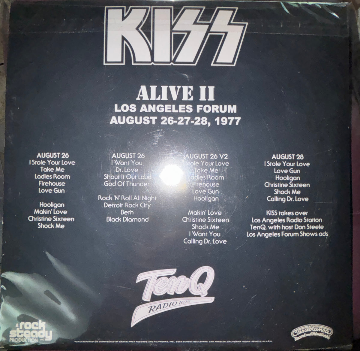 KISS I WAS THERE, L.A. FORUM CALIFORNIA, AUGUST 26, 27, & 28TH, 1977. 4LP GATEFOLD PLUS EXTRAS