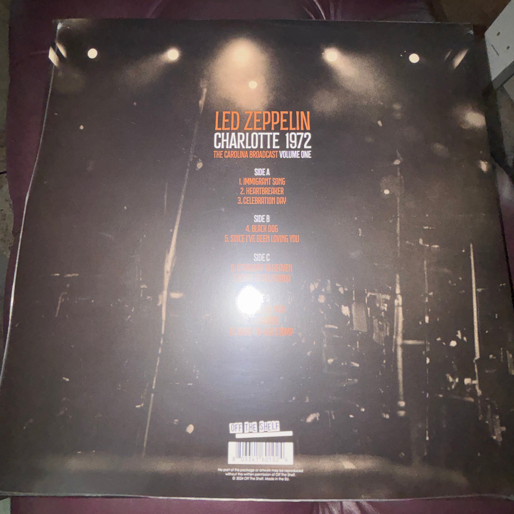 Led Zeppelin - Charlotte 1972 Volume 1: The Carolina Broadcast, 2LP GATEFOLD JKT