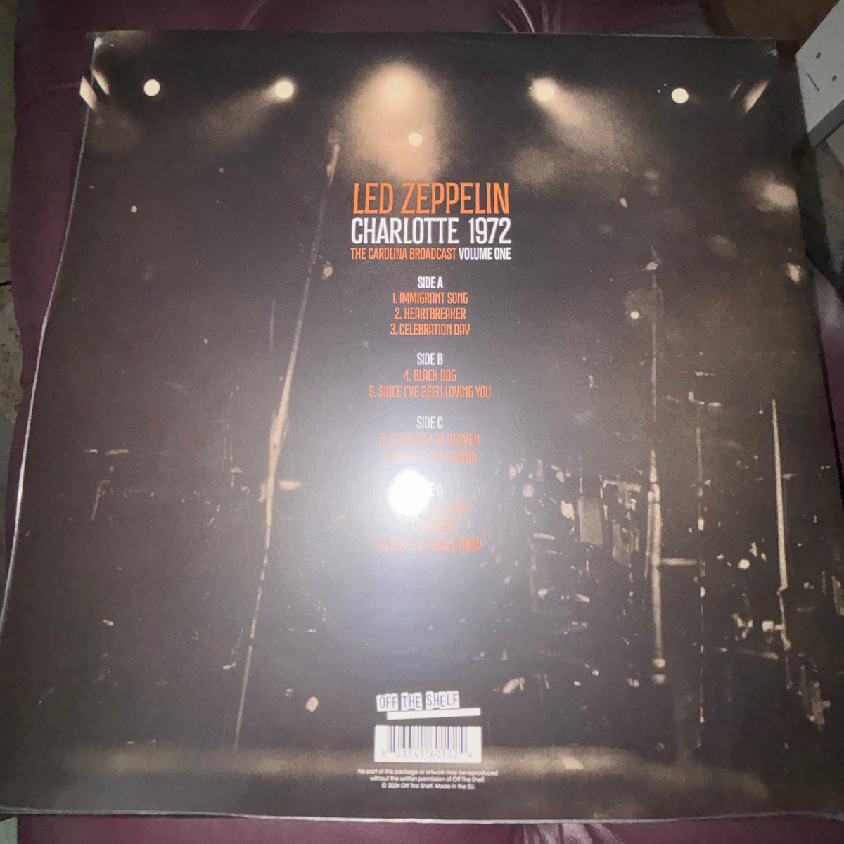 Led Zeppelin - Charlotte 1972 Volume 1: The Carolina Broadcast, 2LP GATEFOLD JKT