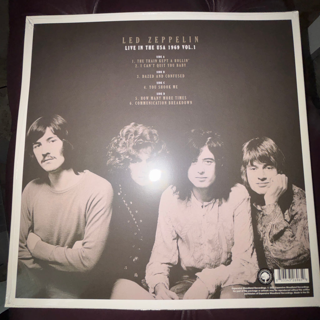 Led Zeppelin: Live In The USA 1969 Volume 1, 2LP Vinyl SET, GATEFOLD JACKET, NEW