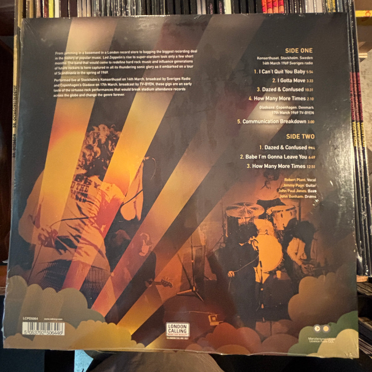 LED Zeppelin, Live In Scandinavia 1969, VINYL PICTURE DISC LP, NEW