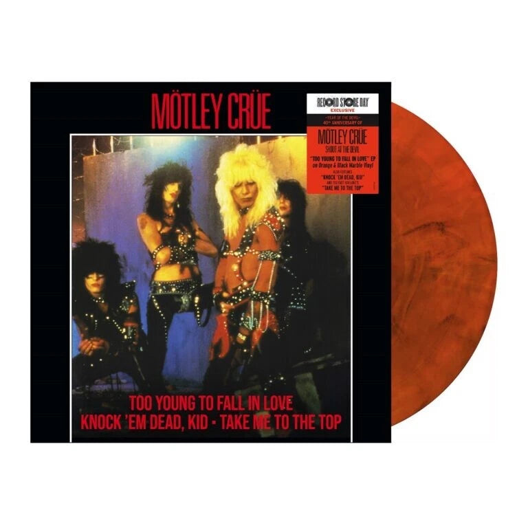 Motley Crue, Too Young to Fall IN LOVE, Orange COLORED VINYL LP, 2023 RSD NEW