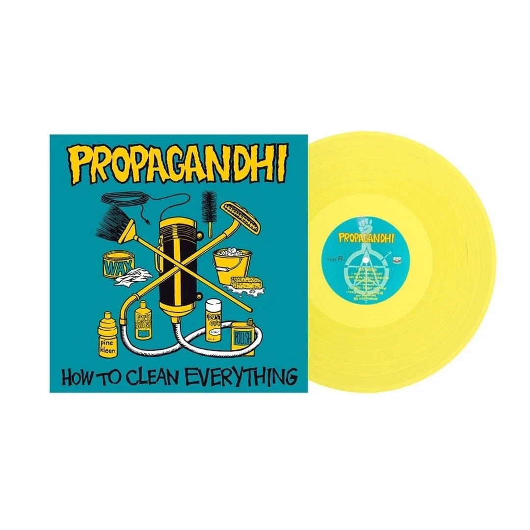 PROPAGANDHI, HOW TO CLEAN EVERYTHING YELLOW COLOR VINYL LP 20TH ANN + BONUS TRAX