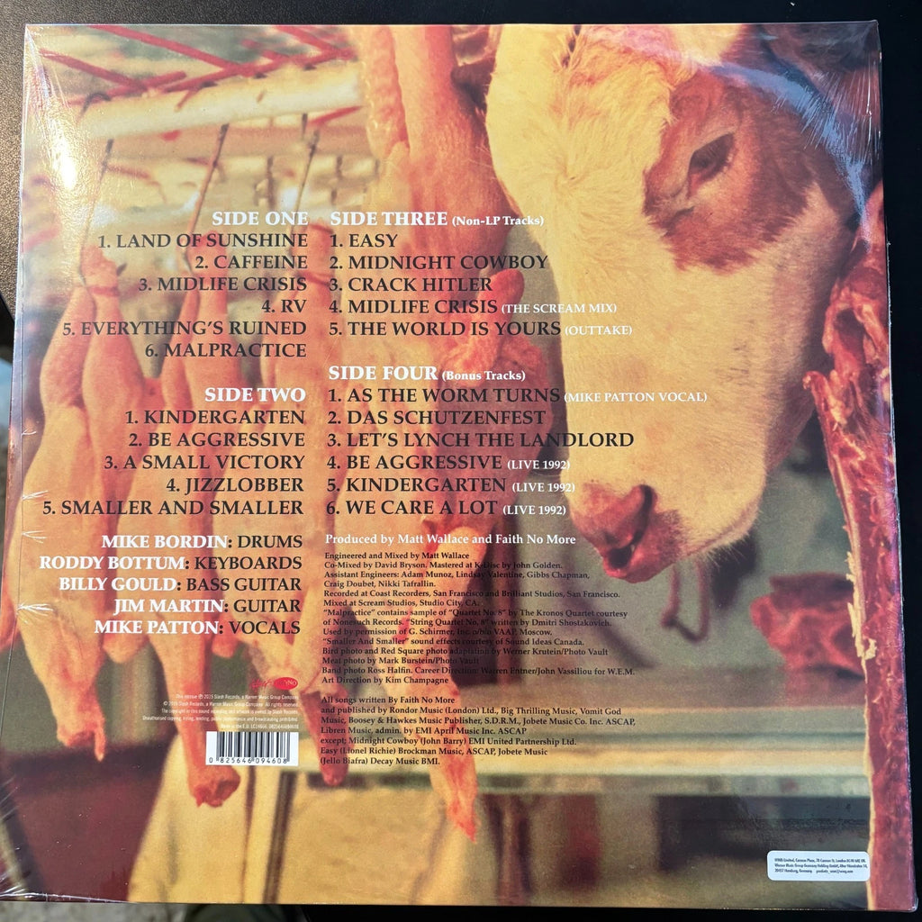 Faith No More - Angel Dust + BONUS TRACKS New IMPORT Vinyl 2LP GATEFOLD JKT, NEW