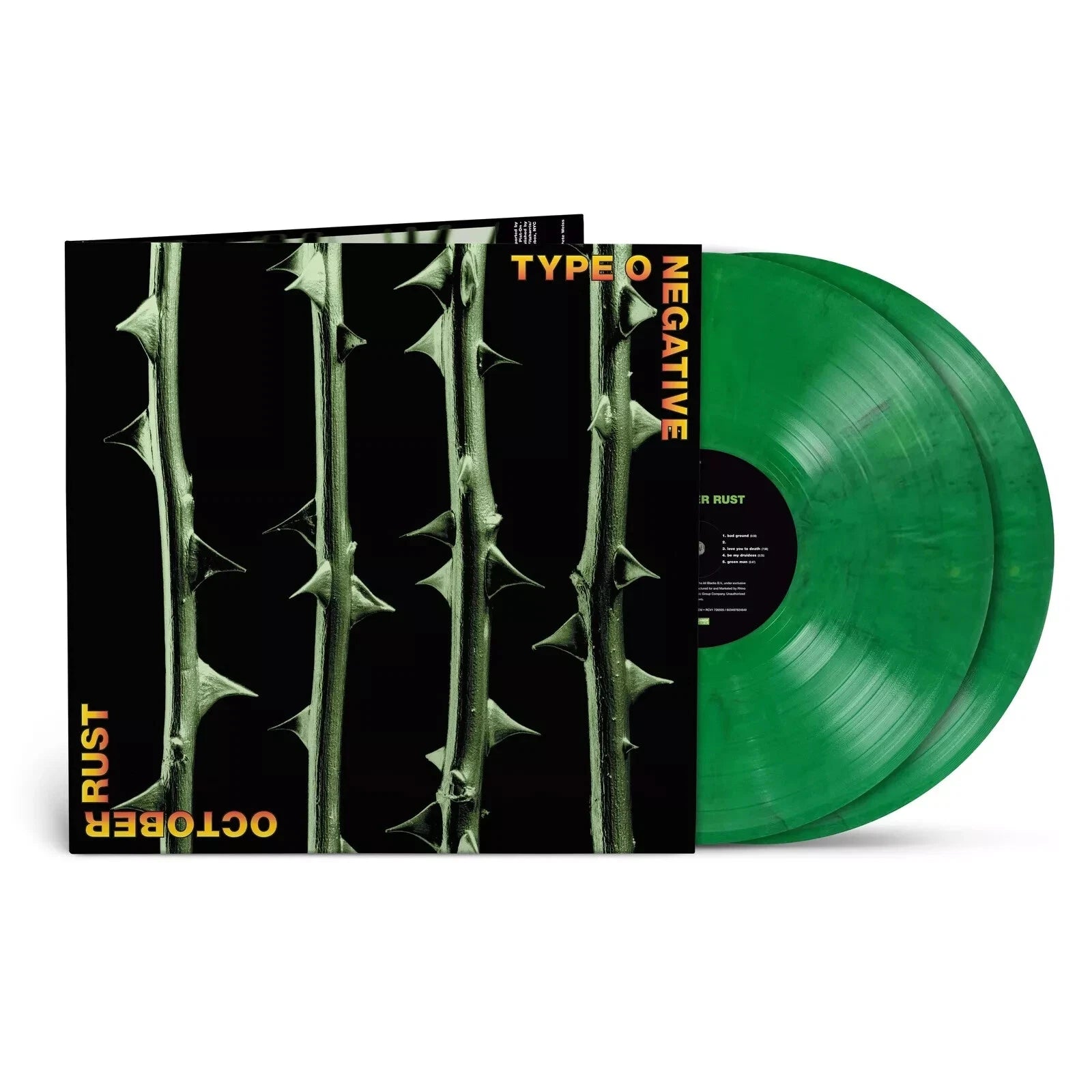 Share Type O Negative October Rust, Exclusive Green & Black Marble COLORED VINYL 2LP