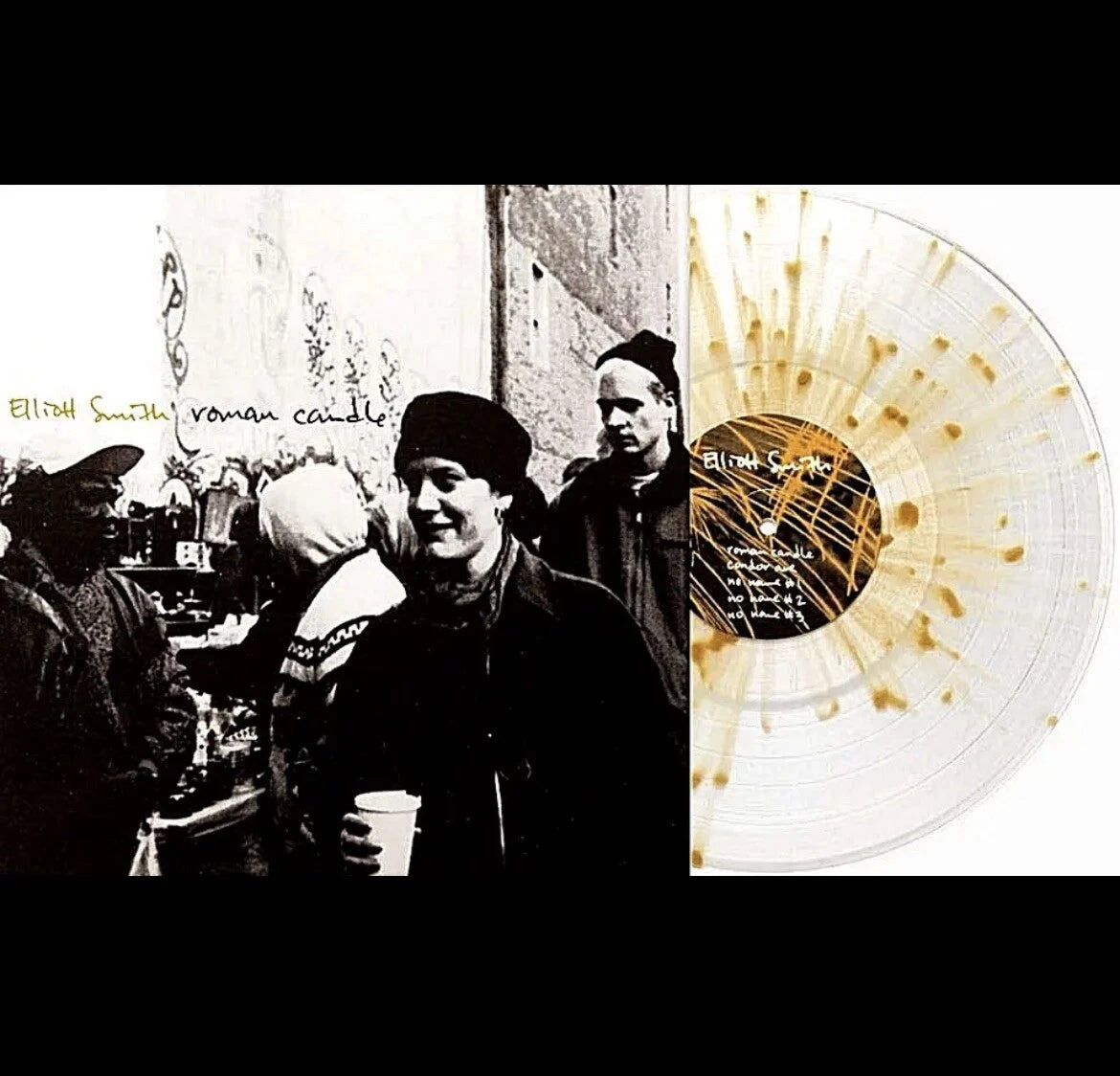Elliott Smith, Roman Candle, Clear Metallic Gold Colored Splatter Vinyl LP + MP3