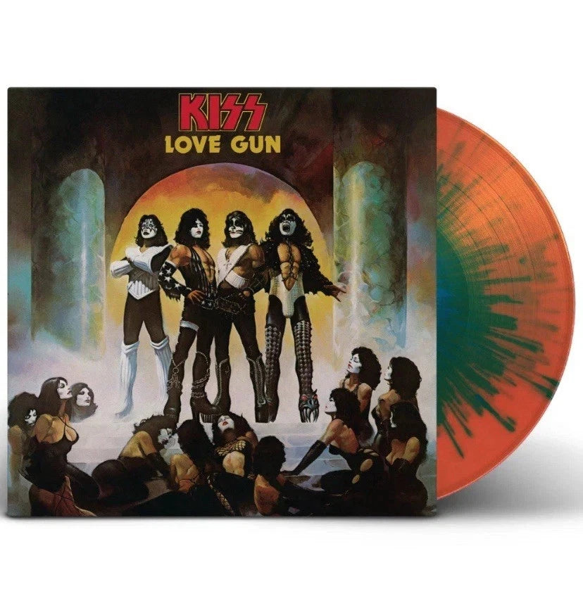 KISS - LOVE GUN, TANGERINE SPLATTER COLORED VINYL LP, NEW UK IMPORT