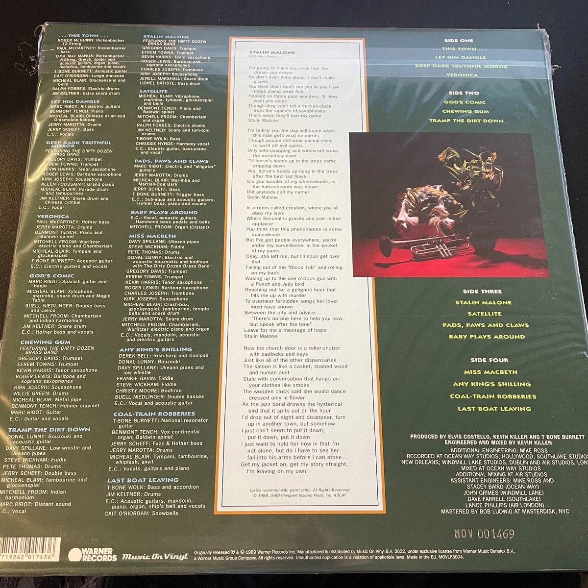 Elvis Costello, Spike, 180 GRAM GREEN COLORED VINYL 2LP GATEFOLD #'d Ltd ED.