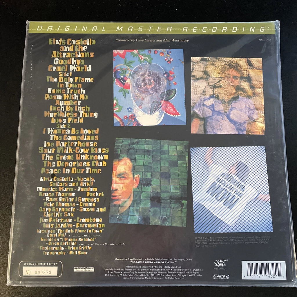 Elvis Costello & the Attractions Goodbye Cruel World, MOFI MFSL 180g #’d LTD ED