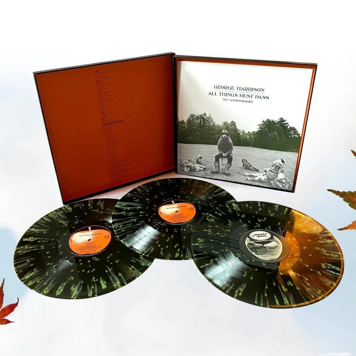 GEORGE HARRISON All Things Must Pass 50th ANNIVERSARY 3LP Splattered Vinyl Box