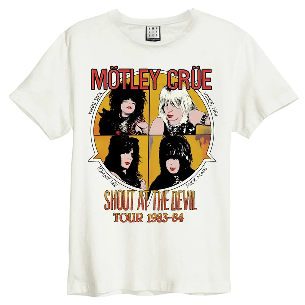 Share MOTLEY CRUE Shout At The DEVIL TOUR, Amplified Charcoal 2XL DISTRESSED T SHIRT, NEW