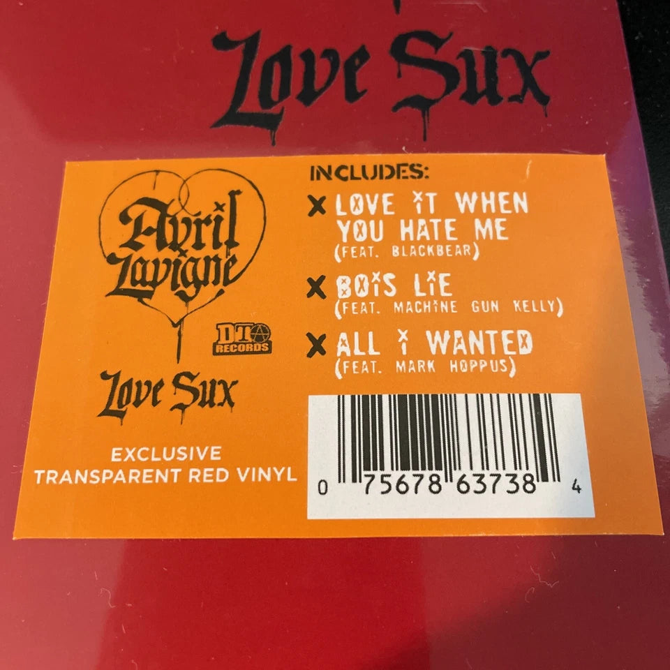 Avril Lavigne - Love Sux [Indie-Exclusive Red Vinyl] NEW Sealed Vinyl LP Album