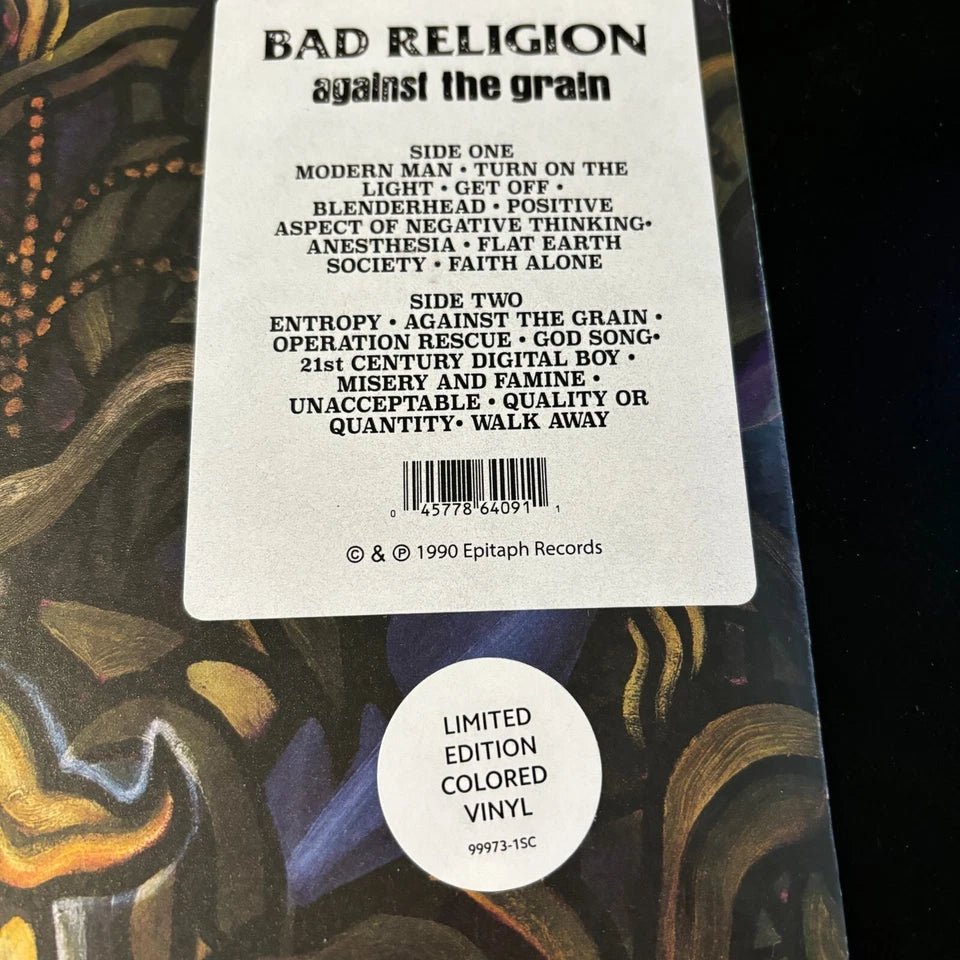 Bad Religion, Against The Grain Clear COLORED VINYL EXCLUSIVE LIMITED 300 COPIES