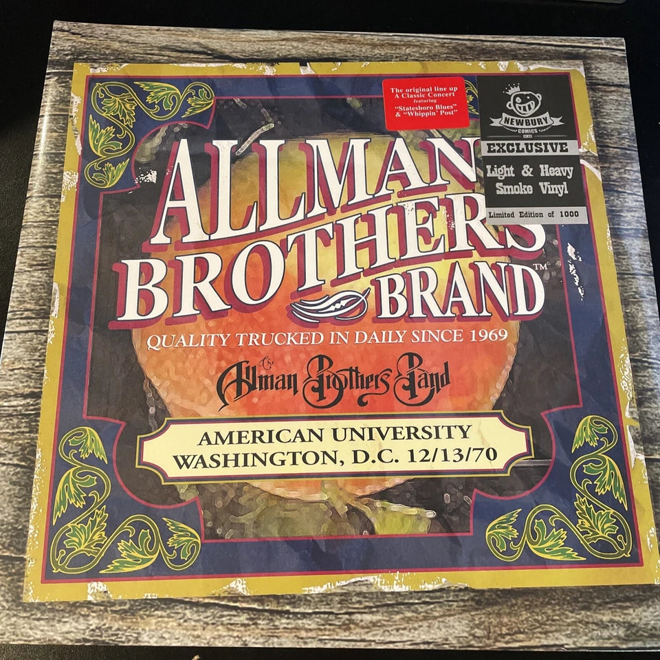 Allman Brothers Band American University 12/13/70 Smoke Vinyl Newbury Comics ltd