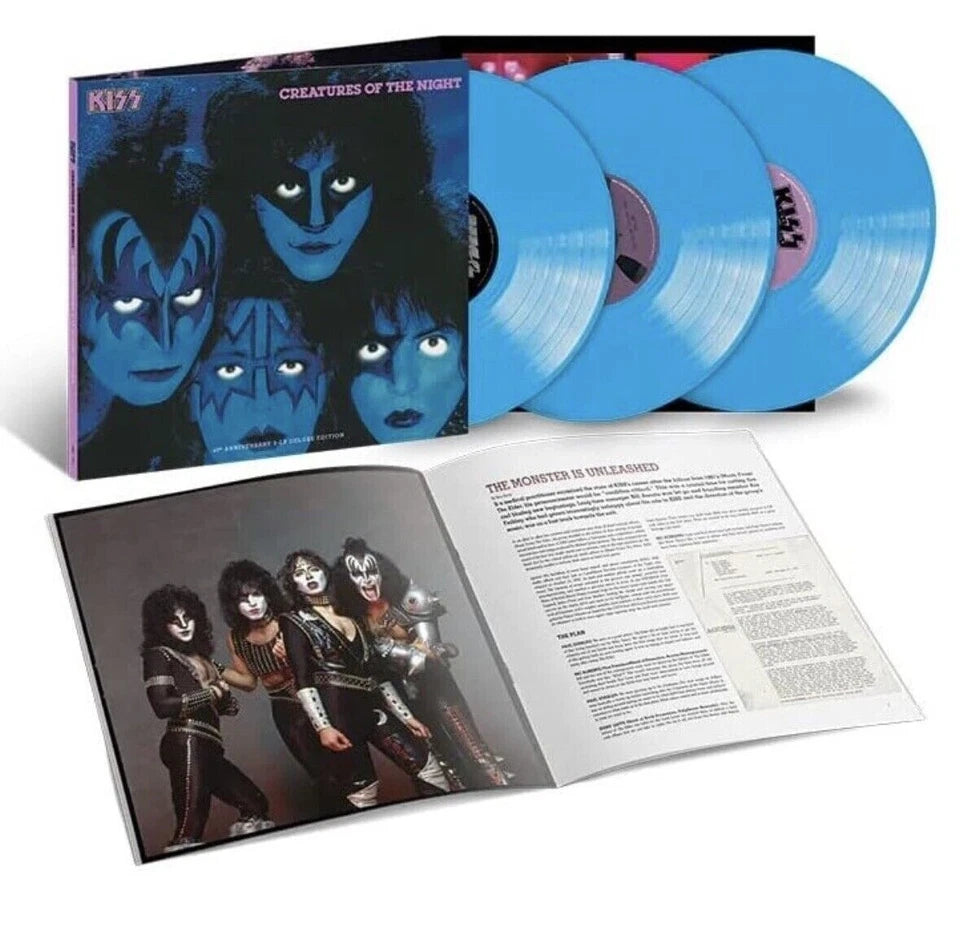KISS Creatures of the Night LTD. ED. 40th Ann. 180 GRAM Blue COLOR Vinyl 3LP NEW