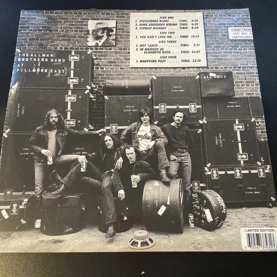 ALLMAN BROTHERS BAND, AT FILLMORE EAST RED SPLATTER Colored VINYL 2LP, Gatefold