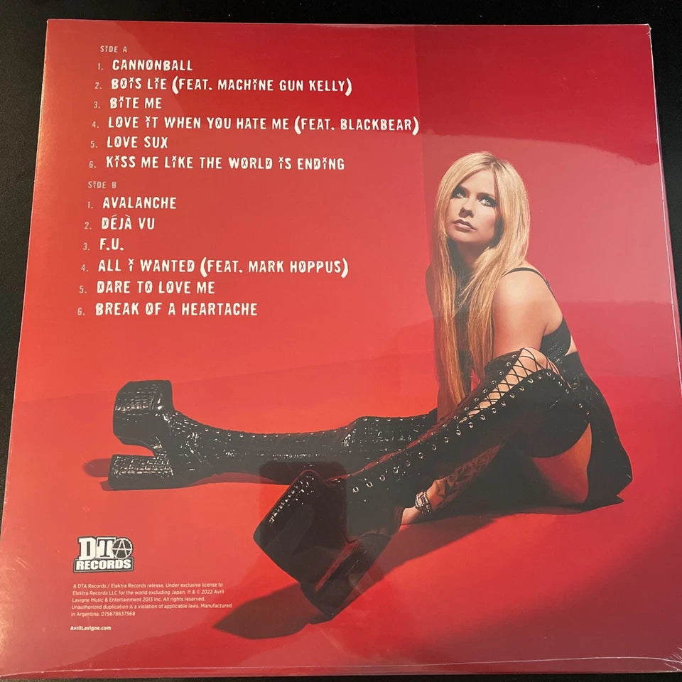 Avril Lavigne - Love Sux [Indie-Exclusive Red Vinyl] NEW Sealed Vinyl LP Album