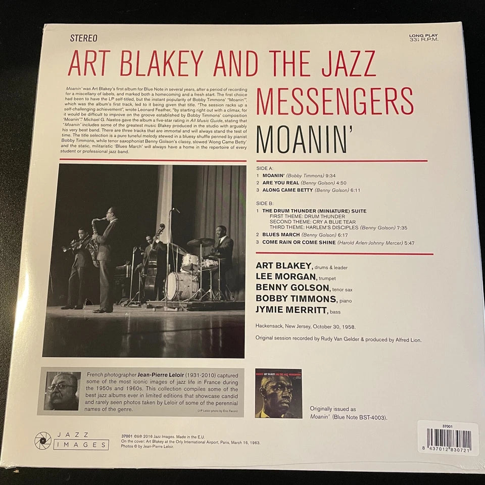 ART BLAKEY & THE JAZZ MESSENGERS "MOANIN' 180g VIRGIN VINYL, LELOIR JKT ART "NEW