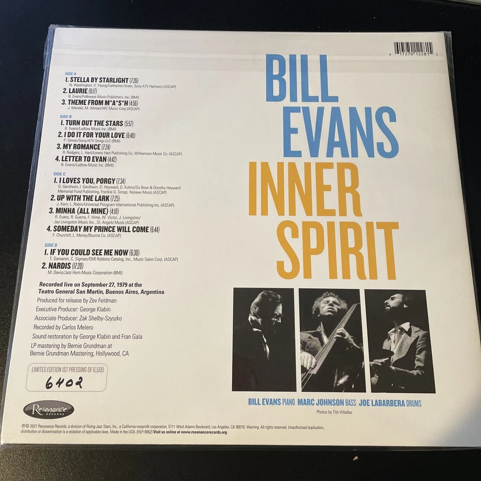 BILL EVANS Inner Spirit 2 LP SET RSD 2022 Sealed 180g Hand Numbered 2707/6500