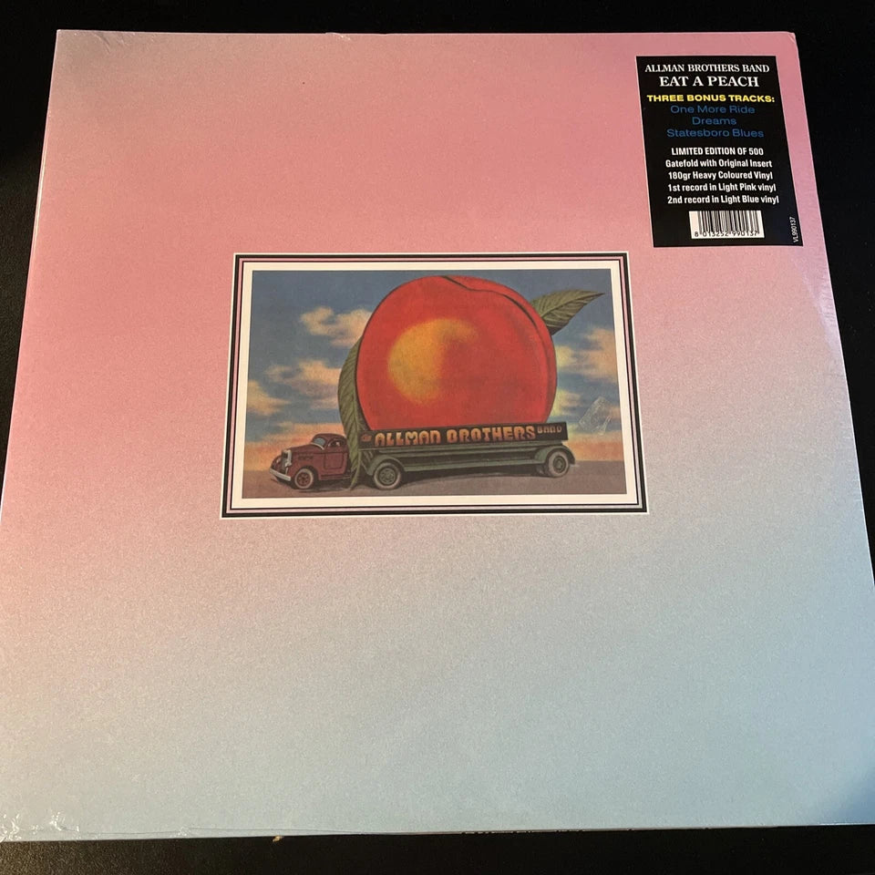 Allman Brothers Band EAT A PEACH Limited ed Pink/Blue colored vinyl 2LP New