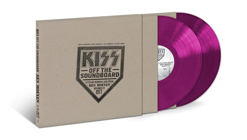 Kiss, Off The Soundboard, Live In Des Moines 11/29/77, Violet Colored Vinyl 2LP