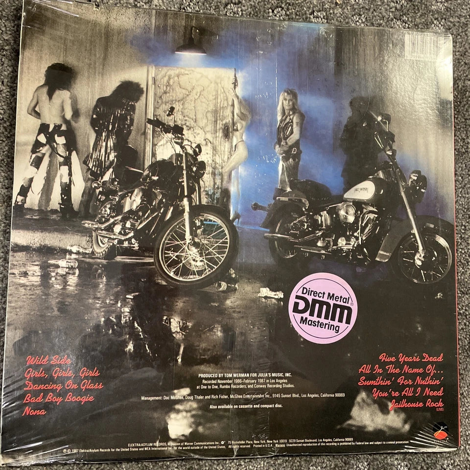 Motley Crew, Girls Girls Girls, LP 1987 Elektra Direct Metal Mastering NEW